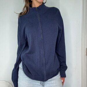 Gap Oversized Zip Up Mock Neck Sweater